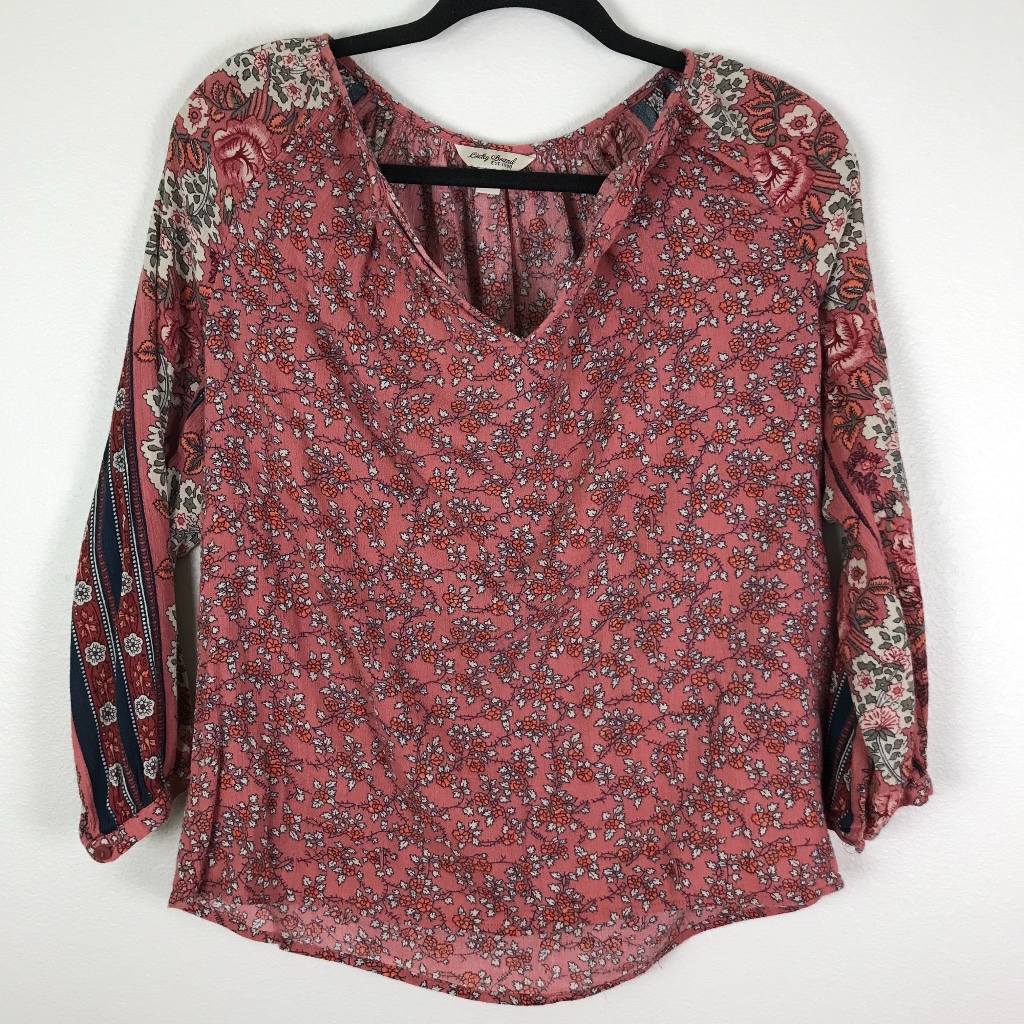 320 Lucky Brand Floral Top
